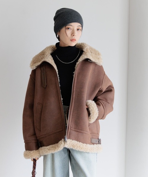BAYFLOW（ベイフロー） ムートンコート ボアコート シングルムートン 