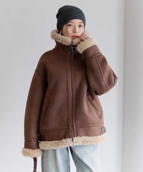 BAYFLOW（ベイフロー） ムートンコート ボアコート シングルムートン