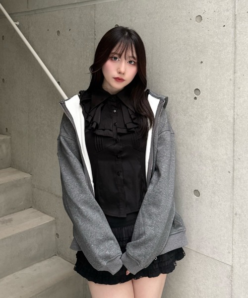 Lae パーカー キラキラジップフーディー レディース メンズ : ZOZOTOWN