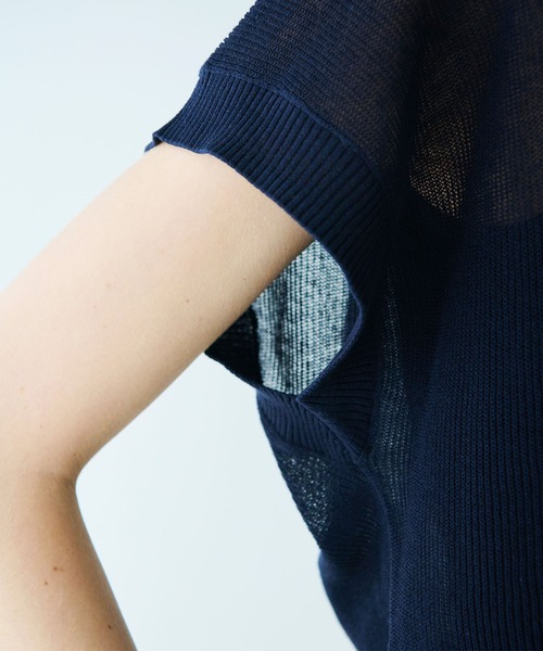 「N.O.R.C」 ニットベスト フリー ネイビー レディース_画像4