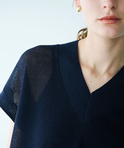 「N.O.R.C」 ニットベスト フリー ネイビー レディース_画像5