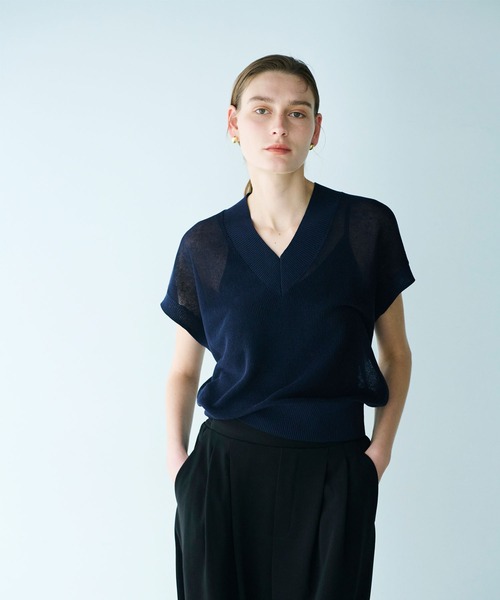 「N.O.R.C」 ニットベスト フリー ネイビー レディース_画像7