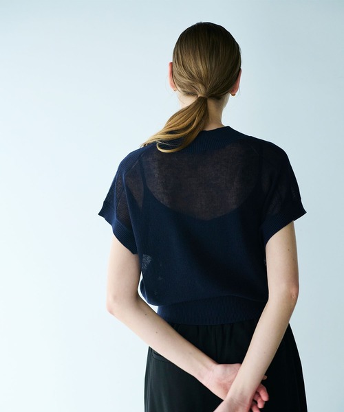 「N.O.R.C」 ニットベスト フリー ネイビー レディース_画像8