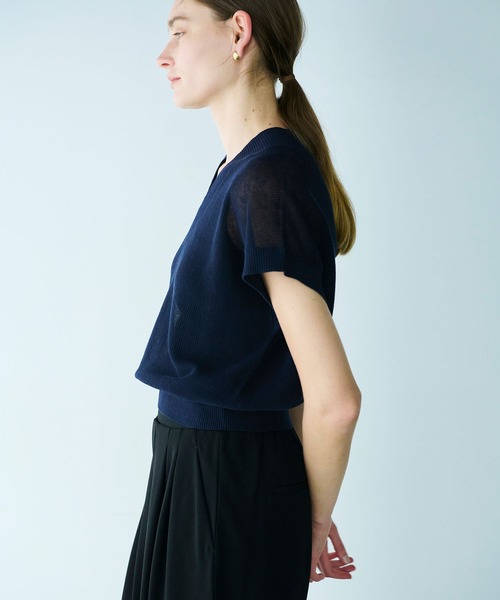 「N.O.R.C」 ニットベスト フリー ネイビー レディース_画像9