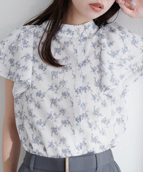 「natural couture」 半袖ブラウス FREE チャコールグレー レディース_画像2