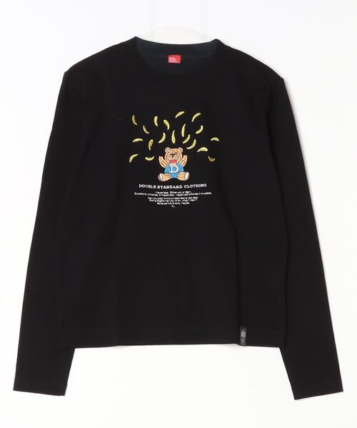 DOUBLE STANDARD CLOTHING 長袖カットソー　ベア　ブラック DOUBLE STANDARD CLOTHING（ダブルスタンダードクロージング） tシャツ