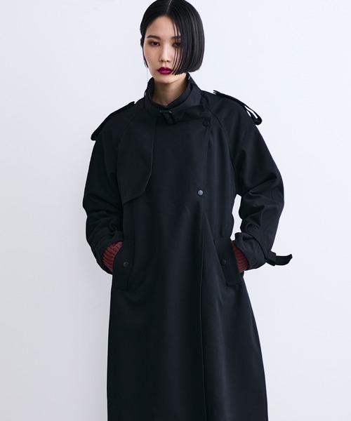 MONOe トレンチコート コート ベルト付き ロング トレンチコート
