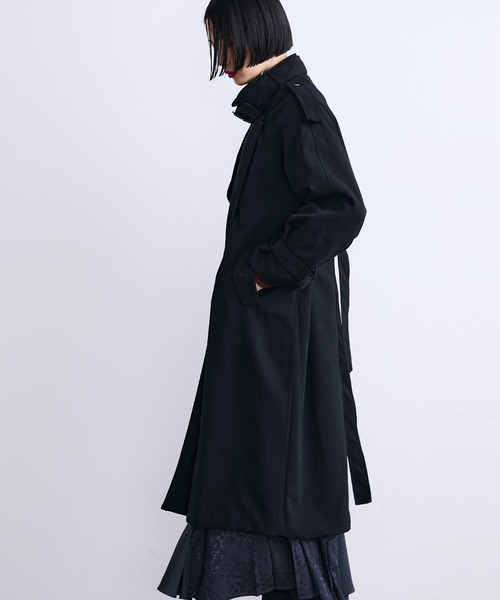 MONOe トレンチコート コート ベルト付き ロング トレンチコート