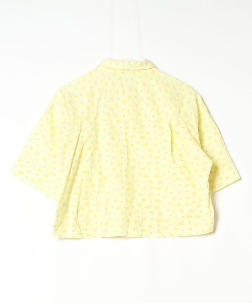 「Little sunny bite」 花柄半袖シャツ S イエロー レディース_画像2