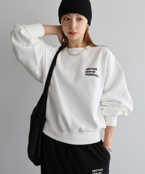 「ANME」 スウェットカットソー M オフホワイト レディース_画像6