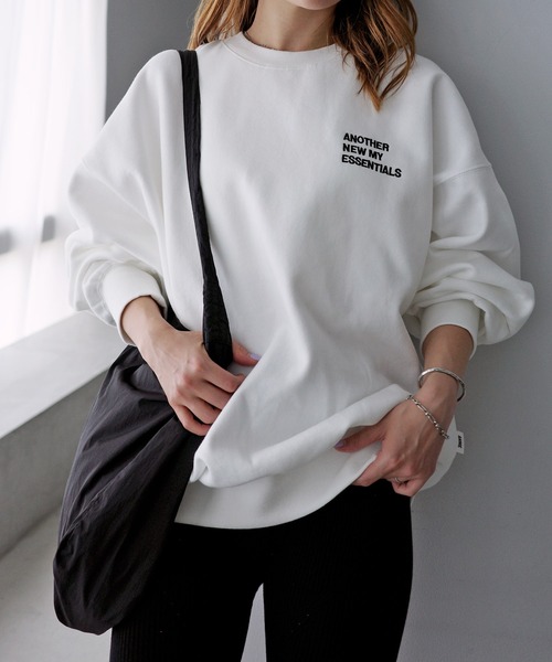 「ANME」 スウェットカットソー M オフホワイト レディース_画像7