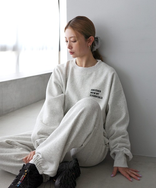 「ANME」 スウェットカットソー M オフホワイト レディース_画像9