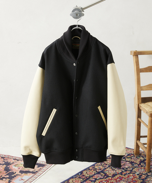 SKOOKUM（スクーカム） スタジャン MEDIUM ブラック メンズ : ZOZOTOWN