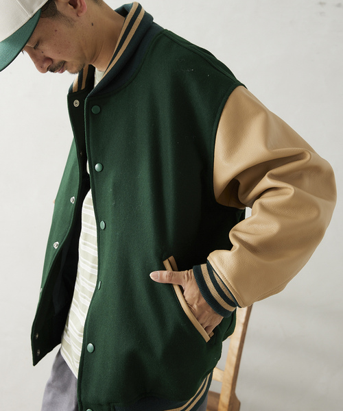 SKOOKUM（スクーカム） スタジャン MEDIUM ブラック メンズ : ZOZOTOWN