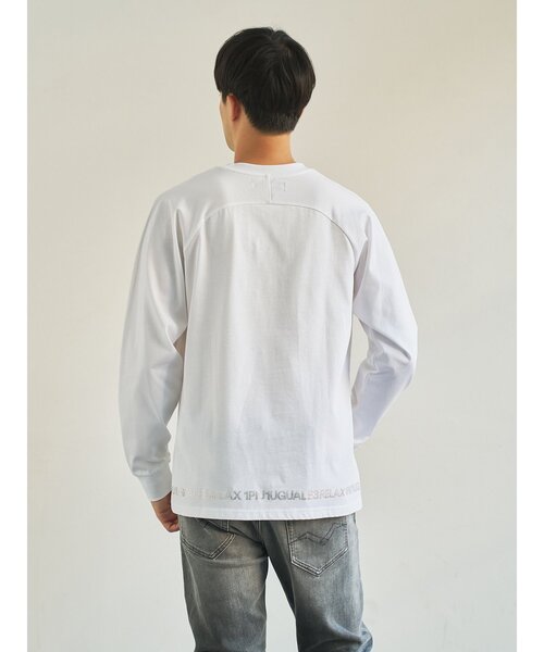 「1PIU1UGUALE3 RELAX 」 長袖Tシャツ 3 ブラック メンズ_画像2
