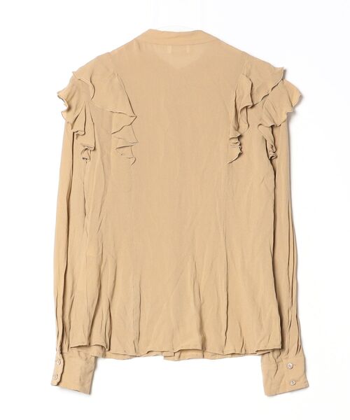 「RED VALENTINO」 フリル長袖ブラウス 44 グリーン レディース_画像2