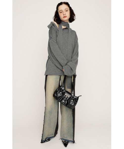 SLY（スライ） ニット セーター HG KNIT ASYMMETRY TOPS ハイゲージ
