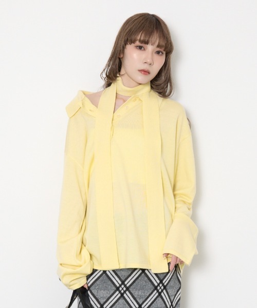 SLY 新品未使用タグ付き　HG KNIT ASYMMETRY トップス SLY | HG KNIT ASYMMETRY トップス (ニット ) |SHEL'TTER WEBSTORE