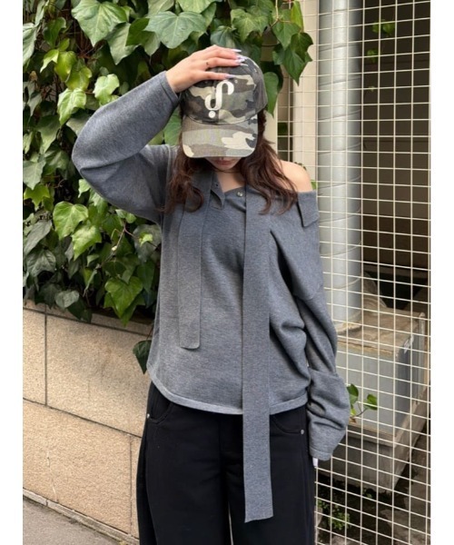 今期新作 新品未使用 SLY ニット  グレー(ウェブストア売り切れ) SLY | H／N KNIT チュニック (ニット ) |SHEL'TTER WEBSTORE