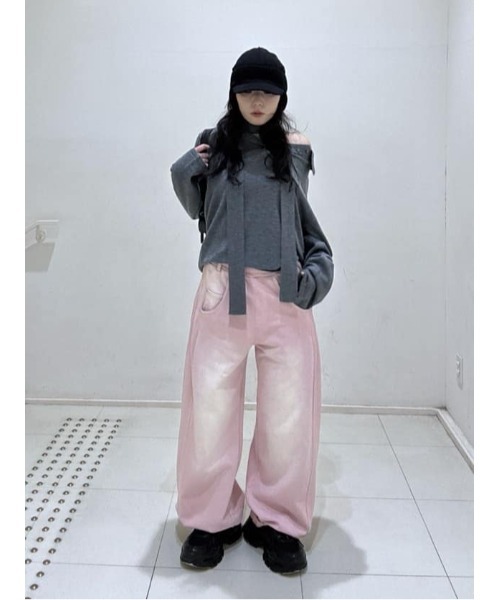SLY（スライ） ニット セーター HG KNIT ASYMMETRY TOPS ハイゲージ