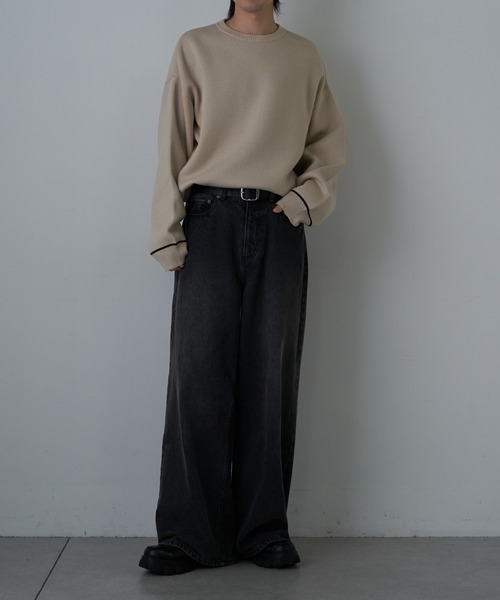 「COLONY 2139」 長袖ニット MEDIUM ブラック メンズ_画像6