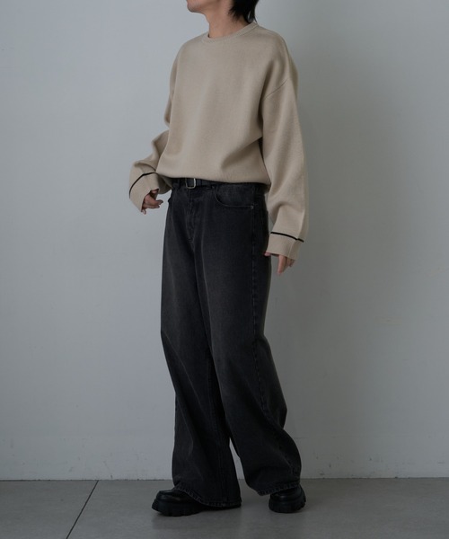 「COLONY 2139」 長袖ニット MEDIUM ブラック メンズ_画像7