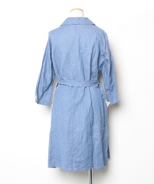 「LOISIR」 7分袖ワンピース 38 ブルー レディース_画像2