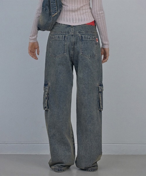 「SCULPTOR」 カーゴパンツ MEDIUM ブラック レディース_画像3