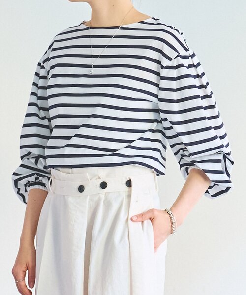 BEARDSLEY（ビアズリー） tシャツ パフスリーブボーダープルオーバー