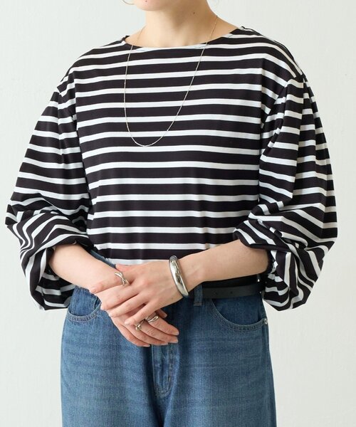 BEARDSLEY（ビアズリー） tシャツ パフスリーブボーダープルオーバー