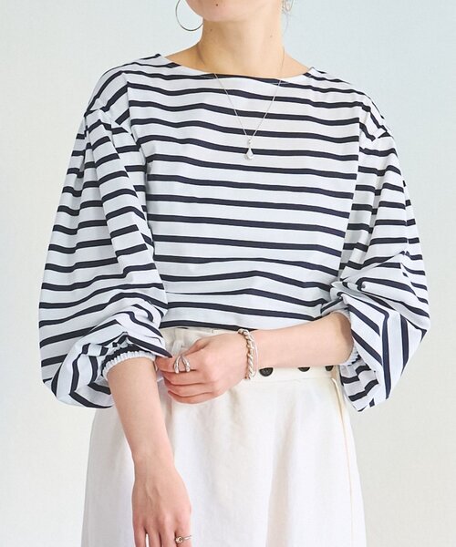 BEARDSLEY（ビアズリー） tシャツ パフスリーブボーダープルオーバー