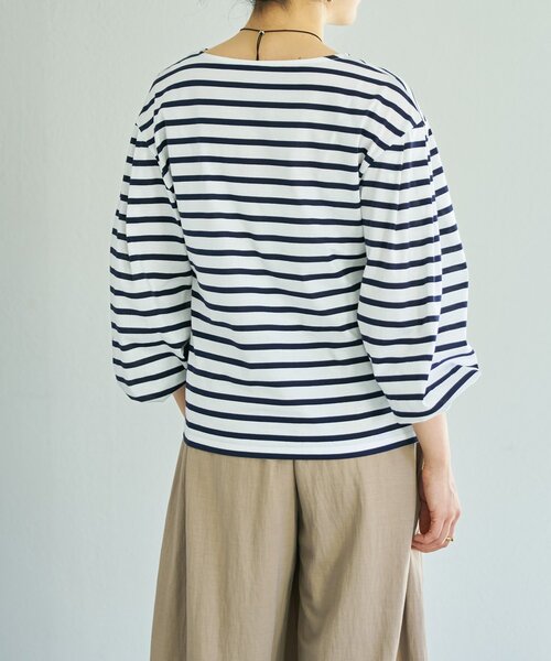 BEARDSLEY（ビアズリー） tシャツ パフスリーブボーダープルオーバー