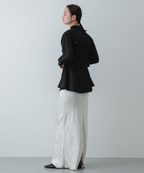 URBAN RESEARCH ビスチェ ブラック SENSE OF PLACE by URBAN RESEARCH ブラウス シャツ シャーリング
