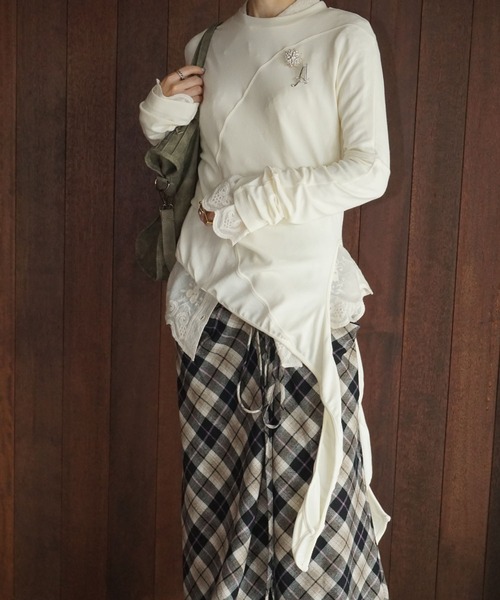 「chuclla」 長袖カットソー FREE オフホワイト レディース_画像8