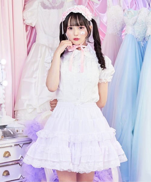 BODYLINE スカート ミニ丈ボリューミーレースパニエ : ZOZOTOWN Yahoo