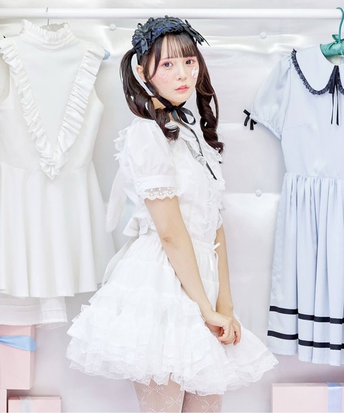BODYLINE スカート ミニ丈ボリューミーレースパニエ : ZOZOTOWN Yahoo