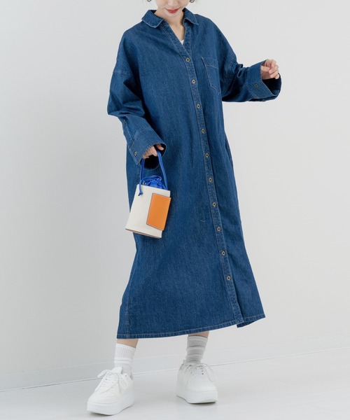 ワンピース 「refinedworks」爽やかな デニムロングワンピース