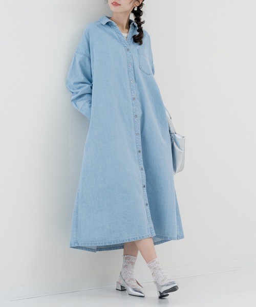 ワンピース 「refinedworks」爽やかな デニムロングワンピース