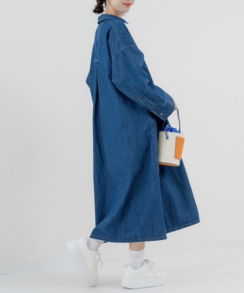 ワンピース 「refinedworks」爽やかな デニムロングワンピース