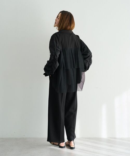 【SALE】YAECA テーラードジャケット S 黒 Editt by YECCA VECCA ジャケット テーラードジャケット 異素材MIX