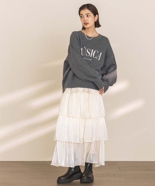 「Gready Brilliant」 「favori」長袖ニット 38 アイボリー レディース_画像2