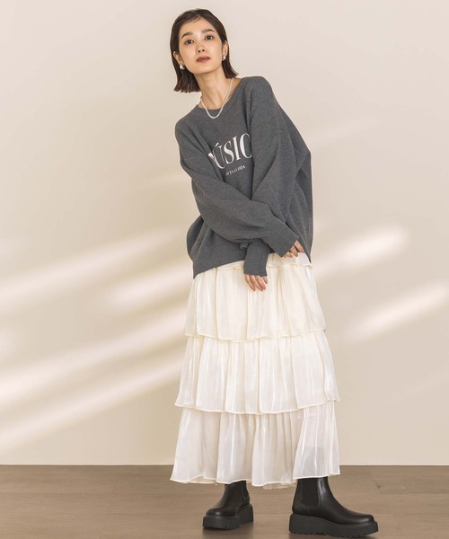 「Gready Brilliant」 「favori」長袖ニット 38 アイボリー レディース_画像5