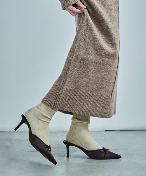 「Fashion Letter」 ニットワンピース M グレイッシュベージュ レディース_画像8