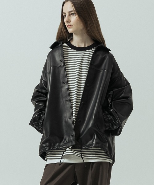 ブルゾン アウター 「ZOZO限定」 SLICK/スリック Sheep Leather Coach Jacket/シープレザーコーチジャケットの画像