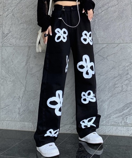 「.KOM」 デニムパンツ L ブラック レディース_画像3