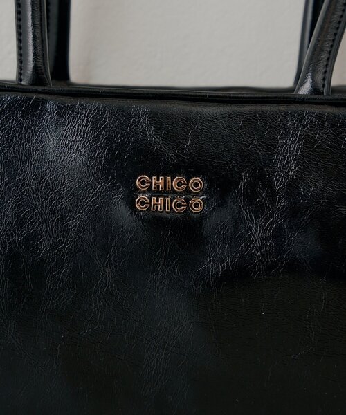 Chico（チコ） ボストンバッグ ロゴプレート付き横長ボストンバッグ