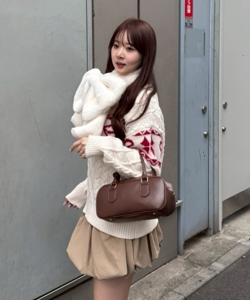 「continuer de NICE CLAUP」 長袖ニット FREE アイボリー レディース_画像4
