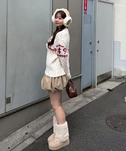 「continuer de NICE CLAUP」 長袖ニット FREE アイボリー レディース_画像6