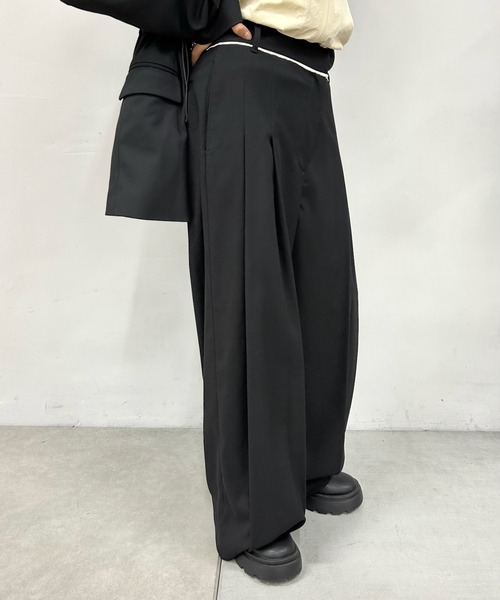 「Six M」 スラックス FREE チャコールグレー レディース_画像2