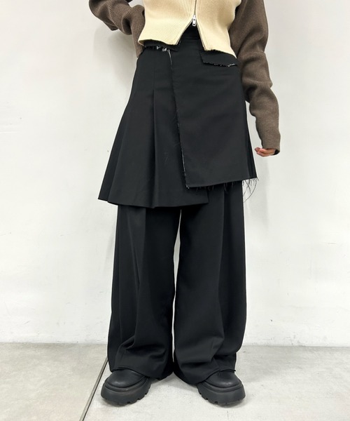 「Six M」 スラックス FREE チャコールグレー レディース_画像7